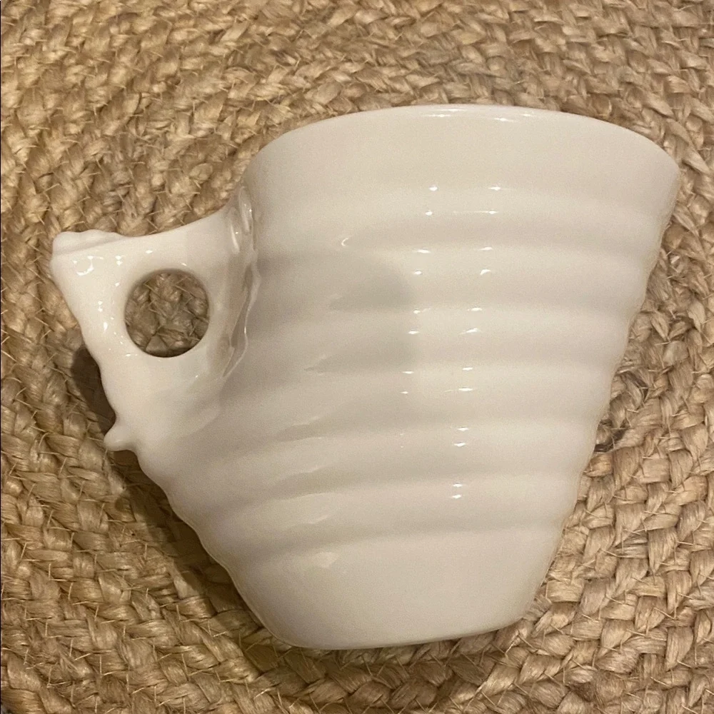 Elan Beehive Udon or Ramen Ceramic Bowl. Off White.